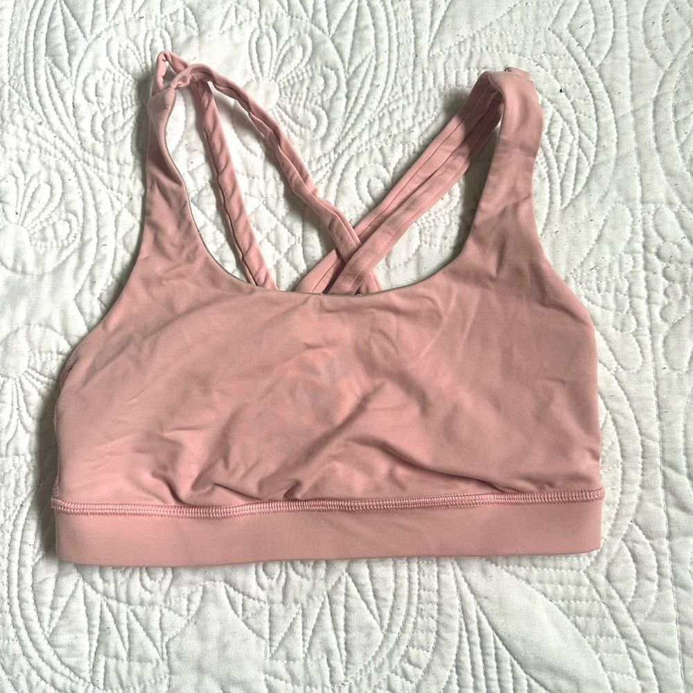Lululemon light pink Energy bra